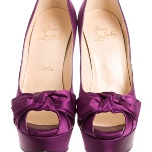 CLB Satin Madame Butterfly 🦋 150 Platform Pumps